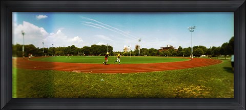 Framed People jogging in a public park, McCarren Park, Greenpoint, Brooklyn, New York City, New York State, USA Print