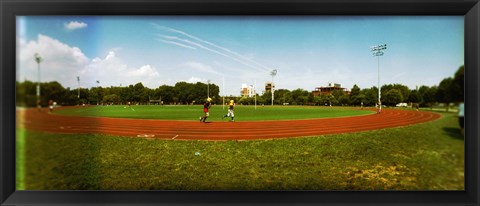 Framed People jogging in a public park, McCarren Park, Greenpoint, Brooklyn, New York City, New York State, USA Print