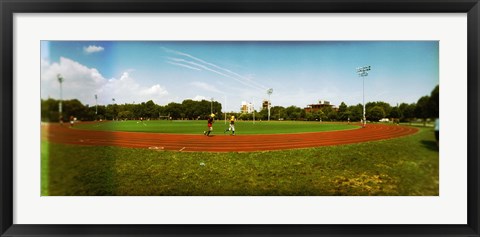 Framed People jogging in a public park, McCarren Park, Greenpoint, Brooklyn, New York City, New York State, USA Print