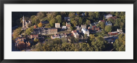 Framed Buildings in a town, Harpers Ferry, Jefferson County, West Virginia, USA Print