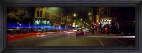 Framed Traffic on the road, Lincoln Park, Chicago, Illinois, USA Print