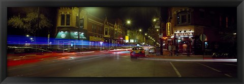 Framed Traffic on the road, Lincoln Park, Chicago, Illinois, USA Print