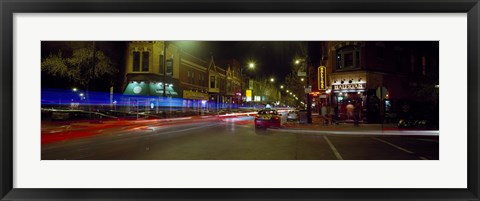 Framed Traffic on the road, Lincoln Park, Chicago, Illinois, USA Print