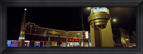 Framed Buildings in a city, Halsted Street, Boystown, Chicago, Illinois, USA Print
