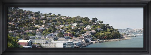 Framed City at the waterfront, Sausalito, Marin County, California, USA Print