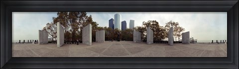 Framed 360 degree view of a war memorial, East Coast Memorial, Battery Park, Manhattan, New York City, New York State, USA Print
