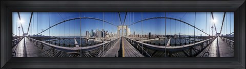 Framed 360 Degree View of the Brooklyn Bridge Print