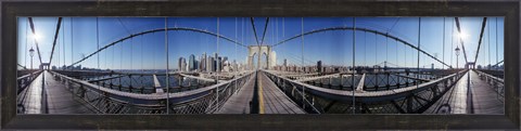 Framed 360 Degree View of the Brooklyn Bridge Print
