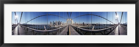 Framed 360 Degree View of the Brooklyn Bridge Print