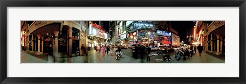 Framed 360 degree view of a city at dusk, Broadway, Manhattan, New York City, New York State, USA Print