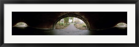 Framed 360 degree view of a tunnel in an urban park, Central Park, Manhattan, New York City, New York State, USA Print