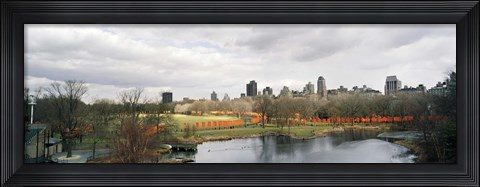 Framed Gates in a park, The Gates, Central Park, Manhattan, New York City, New York State, USA Print