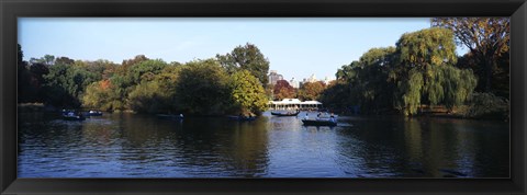 Framed Lake in a park, Central Park, Manhattan, New York City, New York State, USA Print