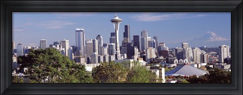 Framed City viewed from Queen Anne Hill, Space Needle, Seattle, King County, Washington State, USA 2010 Print
