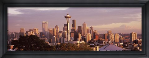 Framed Seattle skyline, King County, Washington State, USA 2010 Print