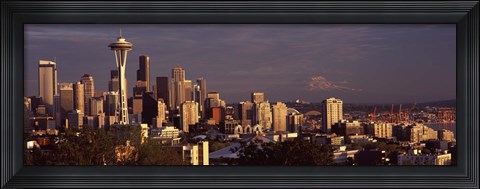 Framed View of Space Needle and surrounding buildings, Seattle, King County, Washington State, USA 2010 Print