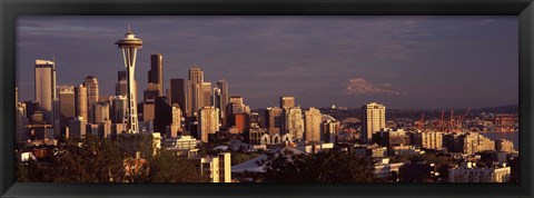 Framed View of Space Needle and surrounding buildings, Seattle, King County, Washington State, USA 2010 Print