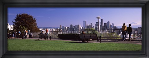 Framed View of Seattle from Queen Anne Hill, King County, Washington State, USA 2010 Print