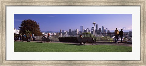 Framed View of Seattle from Queen Anne Hill, King County, Washington State, USA 2010 Print