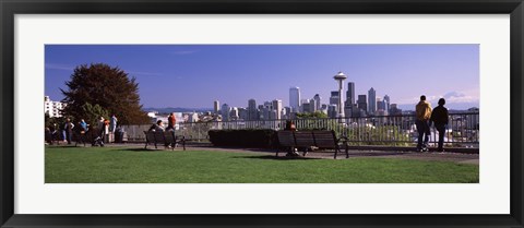 Framed View of Seattle from Queen Anne Hill, King County, Washington State, USA 2010 Print