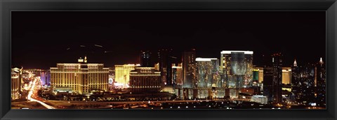 Framed Las Vegas at Night, 2010 Print