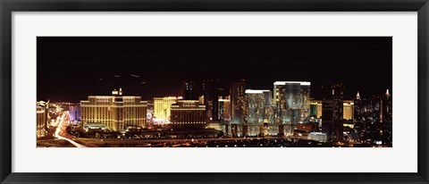 Framed Las Vegas at Night, 2010 Print