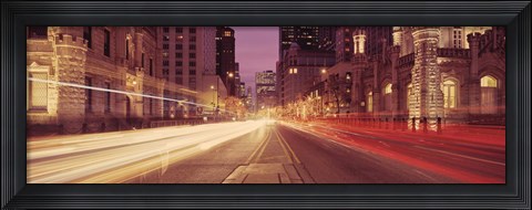 Framed Michigan Avenue at Dusk, Chicago, Illinois Print