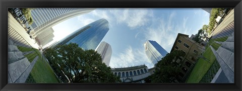 Framed Low angle view of skyscrapers, Houston, Harris county, Texas, USA Print