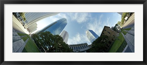 Framed Low angle view of skyscrapers, Houston, Harris county, Texas, USA Print