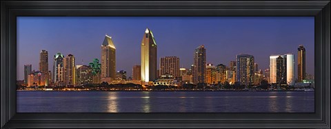 Framed San Diego Night View Print