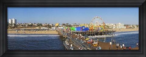 Framed Amusement park, Santa Monica Pier, Santa Monica, Los Angeles County, California, USA Print