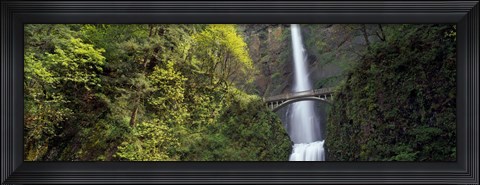 Framed Waterfall in a forest, Multnomah Falls, Columbia River Gorge, Portland, Multnomah County, Oregon, USA Print