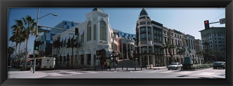 Framed Street Corner at Rodeo Drive, Beverly Hills, California Print