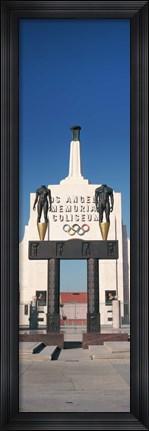 Framed Entrance of a stadium, Los Angeles Memorial Coliseum, Los Angeles, California, USA Print