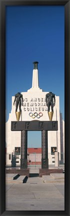 Framed Entrance of a stadium, Los Angeles Memorial Coliseum, Los Angeles, California, USA Print