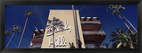 Framed Low angle view of a hotel, Beverly Hills Hotel, Beverly Hills, Los Angeles County, California, USA Print