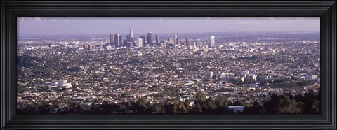 Framed Aerial View of Los Angeles from a Distance Print