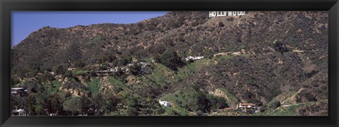 Framed Hollywood Hills, Hollywood, California Print