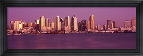 Framed Purple Sky in San Diego Print