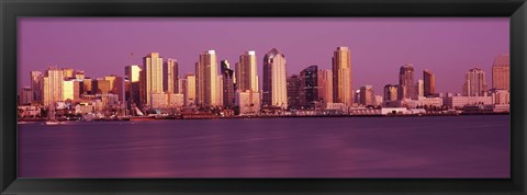 Framed Purple Sky in San Diego Print