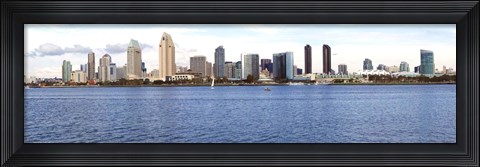 Framed Buildings at the waterfront, view from Coronado Island, San Diego, California, USA 2010 Print