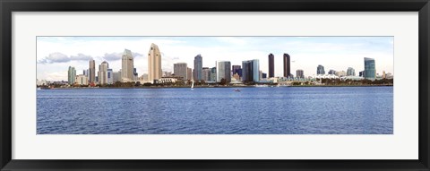 Framed Buildings at the waterfront, view from Coronado Island, San Diego, California, USA 2010 Print