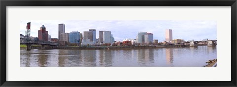 Framed Buildings at the waterfront, Portland, Multnomah County, Oregon, USA 2010 Print