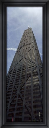Framed Low angle view of a building, Hancock Building, Chicago, Cook County, Illinois, USA Print