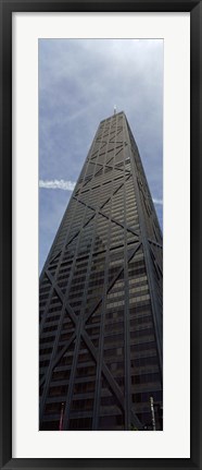 Framed Low angle view of a building, Hancock Building, Chicago, Cook County, Illinois, USA Print