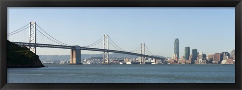 Framed Bay Bridge and Skyline, San Francisco Bay, San Francisco, California Print