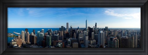 Framed Chicago Skyline, Illinois, 2010 Print