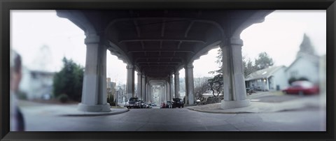 Framed Low angle view of a bridge, Fremont Bridge, Fremont, Seattle, Washington State, USA Print