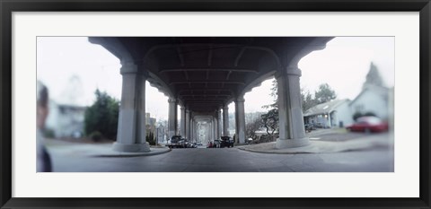 Framed Low angle view of a bridge, Fremont Bridge, Fremont, Seattle, Washington State, USA Print