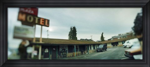 Framed Motel at the roadside, Aurora Avenue, Seattle, Washington State, USA Print